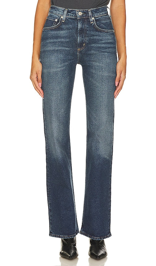 Citizens of Humanity Vidia Mid Rise Boot in Denim-Medium - Botte mi-haute Vidia de Citizens of Humanity en denim-moyen - Citizens of Humanity Vidia 中腰牛仔靴 - Citizens of Humanity Vidia Mid Rise Boot in Denim-Medium - Citizens of Humanity Vidia 미드라이즈 부츠 데님 미디엄 소재 - Stivaletto a vita media Vidia di Citizens of Humanity in denim-medio