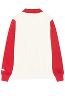 Civil Regime Live Fast Collared Quarter Zip in Cream