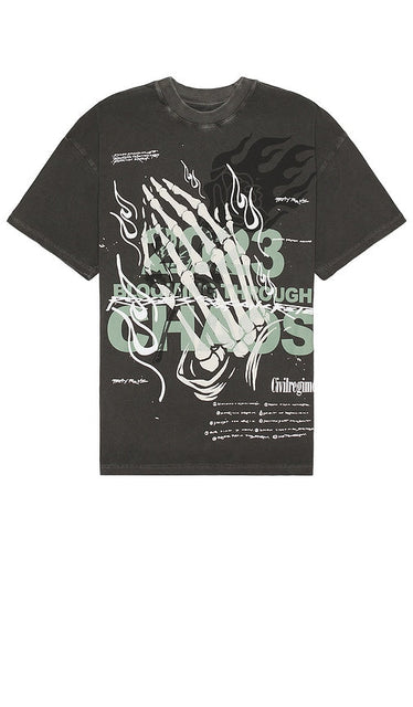 Civil Regime Pray For Us American Classic Oversized Tee in Black - T-shirt surdimensionné classique américain Priez pour nous du régime civil en noir - 民事政权为我们祈祷美国经典黑色超大 T 恤 - Civil Regime Pray For Us Amerikanisches, klassisches, übergroßes T-Shirt in Schwarz - Civil Regime Pray For Us 아메리칸 클래식 오버사이즈 티셔츠 블랙 색상 - Il regime civile prega per noi T-shirt oversize classica americana in nero