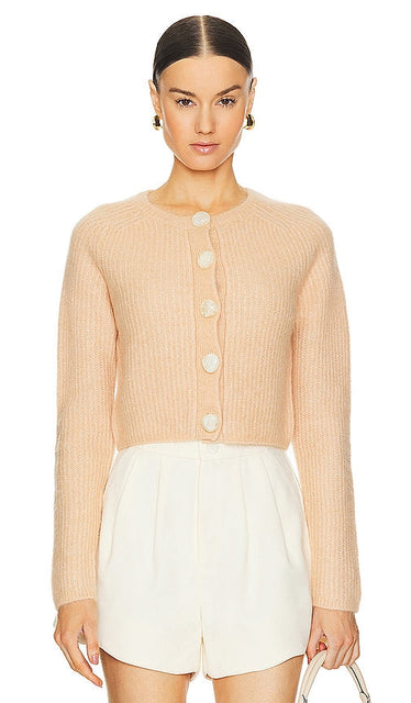 Clea Amara Cardigan in Peach - Cardigan Clea Amara en pêche - Clea Amara 桃色开衫 - Clea Amara Cardigan in Pfirsich - Clea Amara 카디건 - Cardigan Clea Amara in pesca