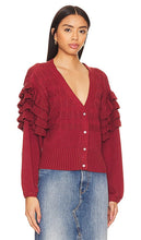 Cleobella Bess Ruffle Cardigan in Rust