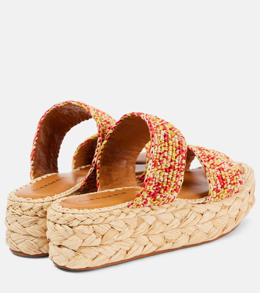 Clergerie Arlene 2 raffia platform sandals