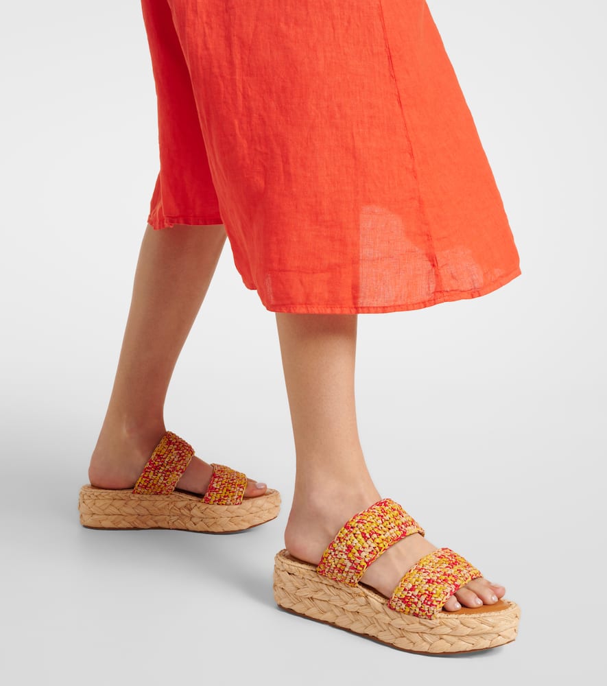 Clergerie Arlene 2 raffia platform sandals
