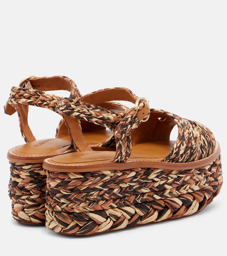 Clergerie Arty raffia platform sandals