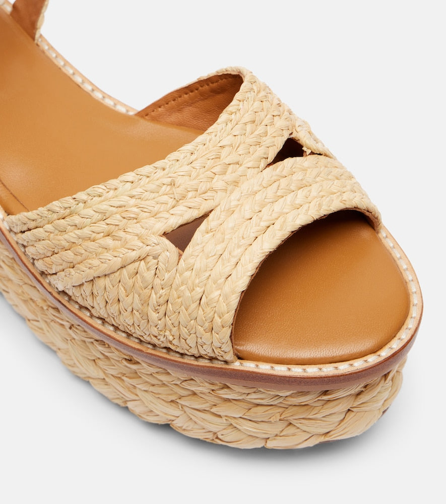 Clergerie Arty raffia platform sandals
