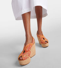 Clergerie Dolce raffia platform sandals