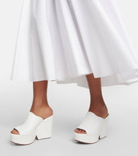 Clergerie Dolcy leather wedge sandals