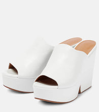 Clergerie Dolcy leather wedge sandals