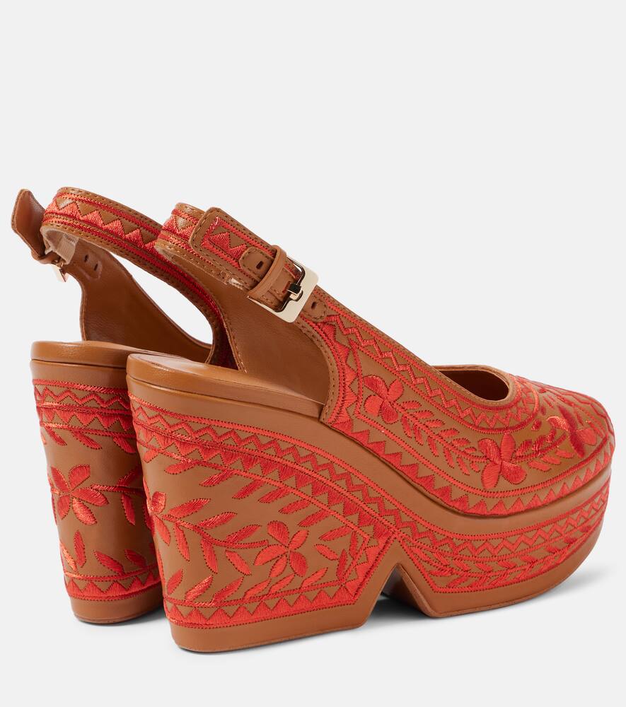 Clergerie Dylan leather platform wedges