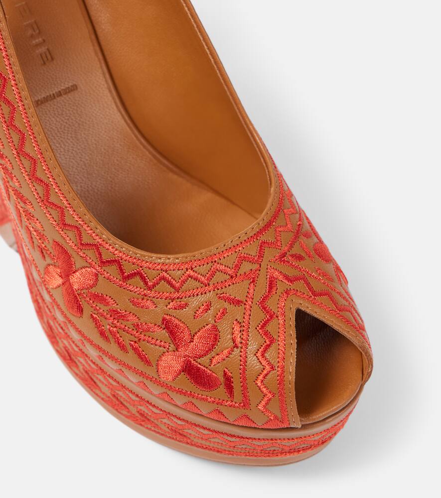 Clergerie Dylan leather platform wedges