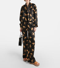 Clergerie Fast snake-effect metallic leather platform slides