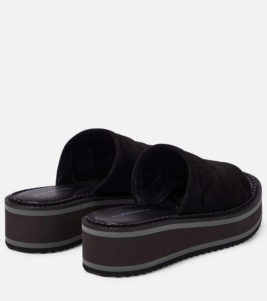 Clergerie Fast suede platform slides
