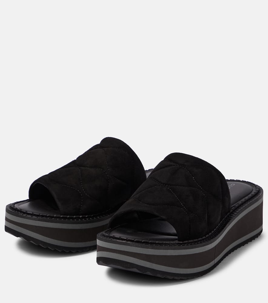 Clergerie Fast suede platform slides
