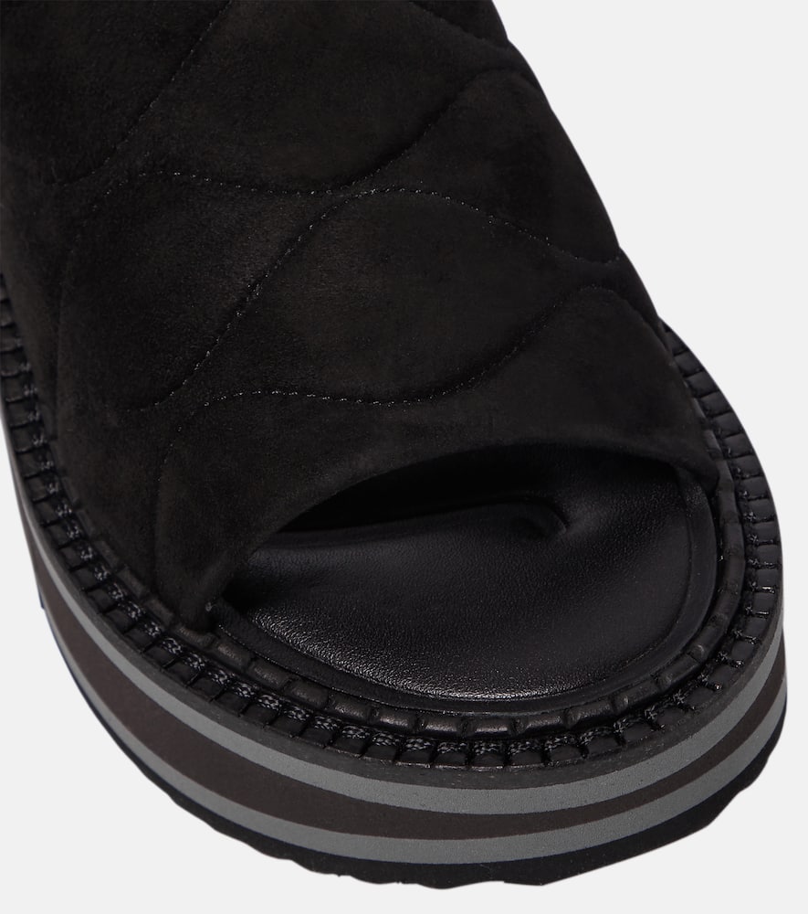 Clergerie Fast suede platform slides