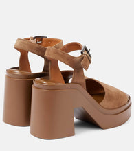 Clergerie Nelio leather and suede platform sandals