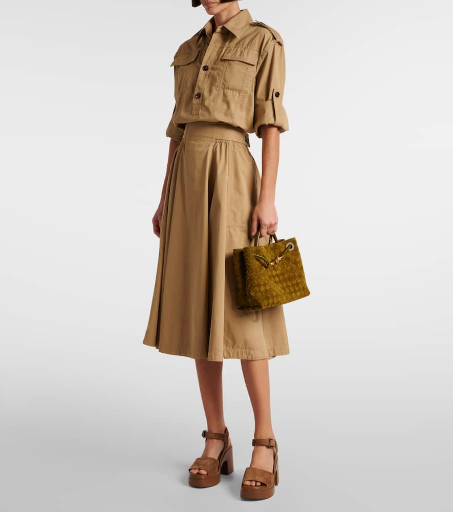 Clergerie Nelio leather and suede platform sandals