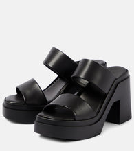 Clergerie Next leather platform mules