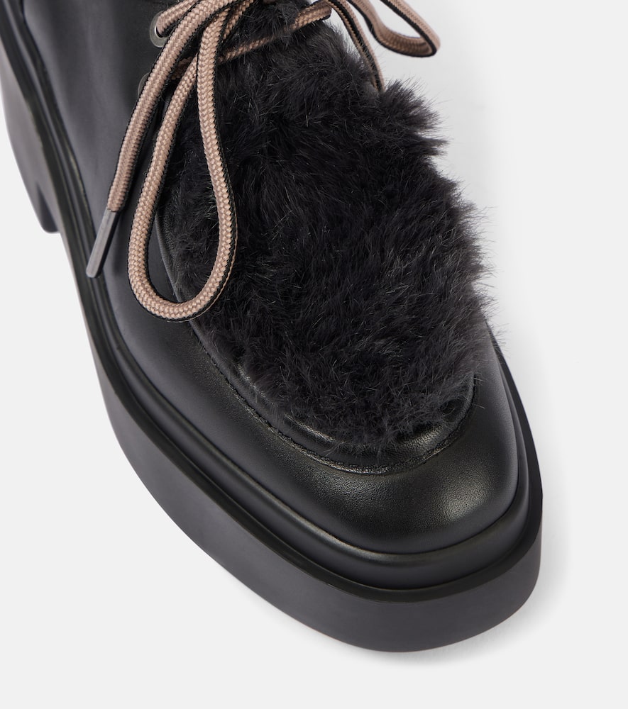 Clergerie Norton leather platform flats