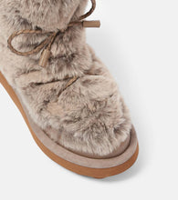 Clergerie Zeva leather-trimmed faux fur boots