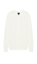 Club Monaco Large Cable Crew Sweater in Grey - Club Monaco - Pull ras du cou à grandes torsades - Gris - Club Monaco 灰色大号绞花圆领毛衣 - Club Monaco Großer Zopfpullover mit Rundhalsausschnitt in Grau - Club Monaco 라지 케이블 크루 스웨터그레이 색상 - Maglione girocollo a trecce grandi Club Monaco in grigio