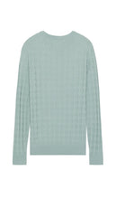 Club Monaco Merino Stretch Houndstooth Crew Sweater in Slate
