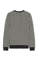 Club Monaco Wool Houndstooth Crew in Charcoal