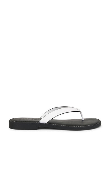 Coach Brianna Flip Flop in White | Optic White Flat Slides for Women