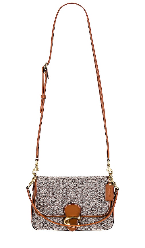 Coach Mini Signature Jacquard Tabby Shoulder Bag in Brown - Sac à bandoulière Coach Mini Signature Jacquard Tabby en marron - Coach 棕色迷你标志性提花虎斑单肩包 - Coach Mini Signature Jacquard Tabby Umhängetasche in Braun - Coach 미니 시그니처 자카드 태비 숄더백 브라운 색상 - Borsa a tracolla Coach Mini Signature Jacquard Tabby in marrone