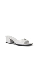 Coach Sculpted C Block Heel Sandal in White