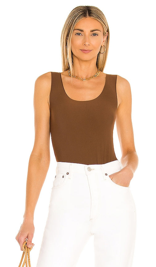 Commando Butter Tank Bodysuit in Chocolate - Body débardeur Commando Butter en chocolat - Commando 巧克力色黄油背心连体衣 - Commando Butter Tank-Body in Schokolade - Commando 버터 탱크 바디수트 - Body Commando Butter Tank color cioccolato