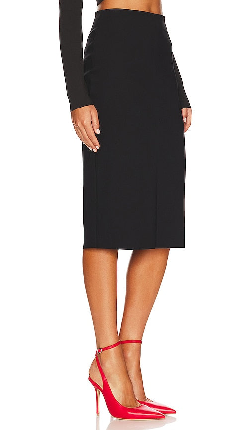 Commando Neoprene Zip Skirt in Black