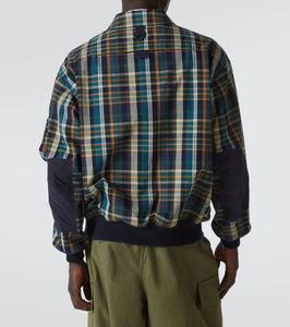 Comme des Garcons Homme Checked cotton and linen blouson