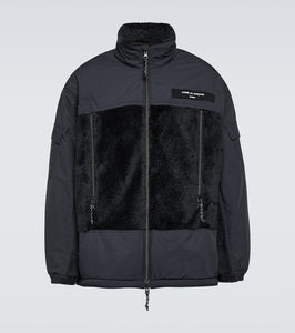 Comme des Garcons Homme Paneled faux shearling jacket