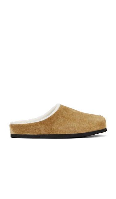 Common Projects Shearling Clog in Tan | Tan Clogs for Women
