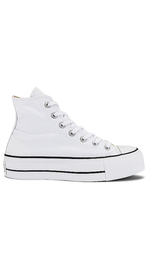 Converse Chuck Taylor All Star Lift Hi Sneaker in White - Converse - Chuck Taylor All Star Lift - Baskets montantes - Blanc - Converse Chuck Taylor All Star Lift Hi 白色运动鞋 - Converse Chuck Taylor All Star Lift Hi Sneaker in Weiß - Converse 척테일러 올스타 리프트 하이 스니커즈 화이트 색상 - Converse Chuck Taylor All Star Lift Hi Sneaker in bianco