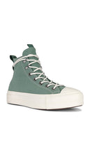 Converse Chuck Taylor All Star Lift Platform Play On Utility Sneaker in Green