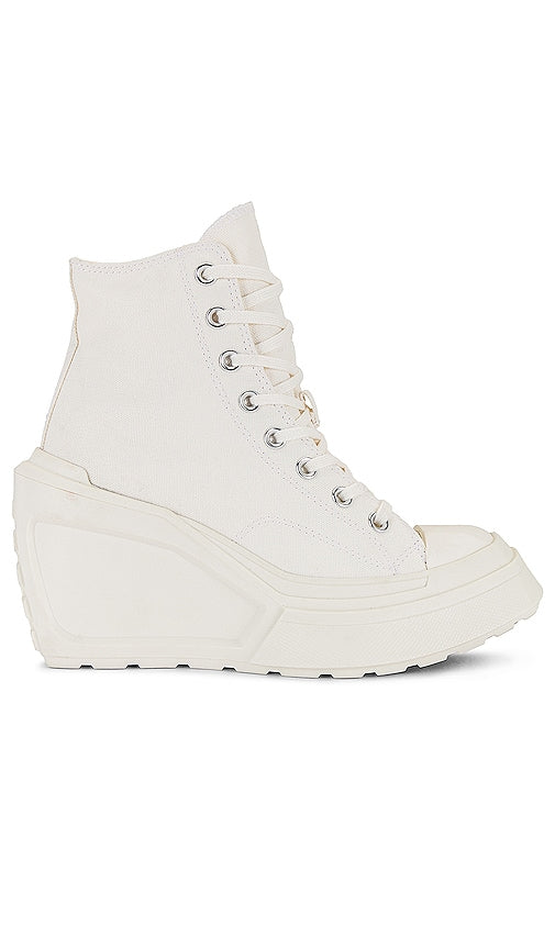 Converse De Luxe Wedge Sneaker in Ivory - Baskets compensées Converse De Luxe en ivoire - Converse De Luxe 象牙色坡跟运动鞋 - Converse De Luxe Wedge-Sneaker in Elfenbein - Converse De Luxe 웨지 스니커즈아이보리 색상 - Sneaker con zeppa Converse De Luxe in avorio
