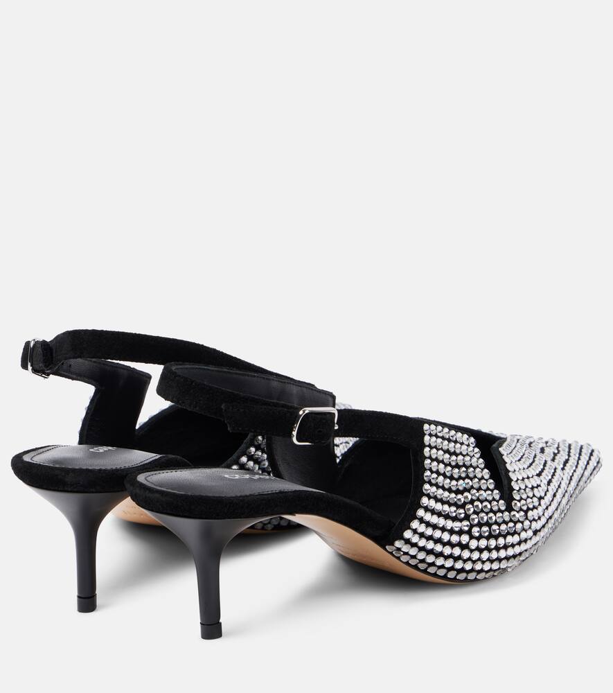 Coperni 65 crystal-embellished leather pumps