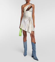 Coperni Asymmetric jersey minidress