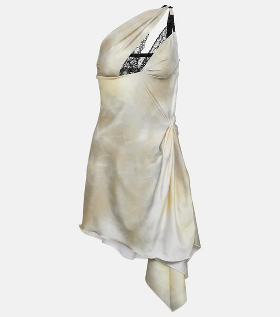 Coperni Asymmetric jersey minidress