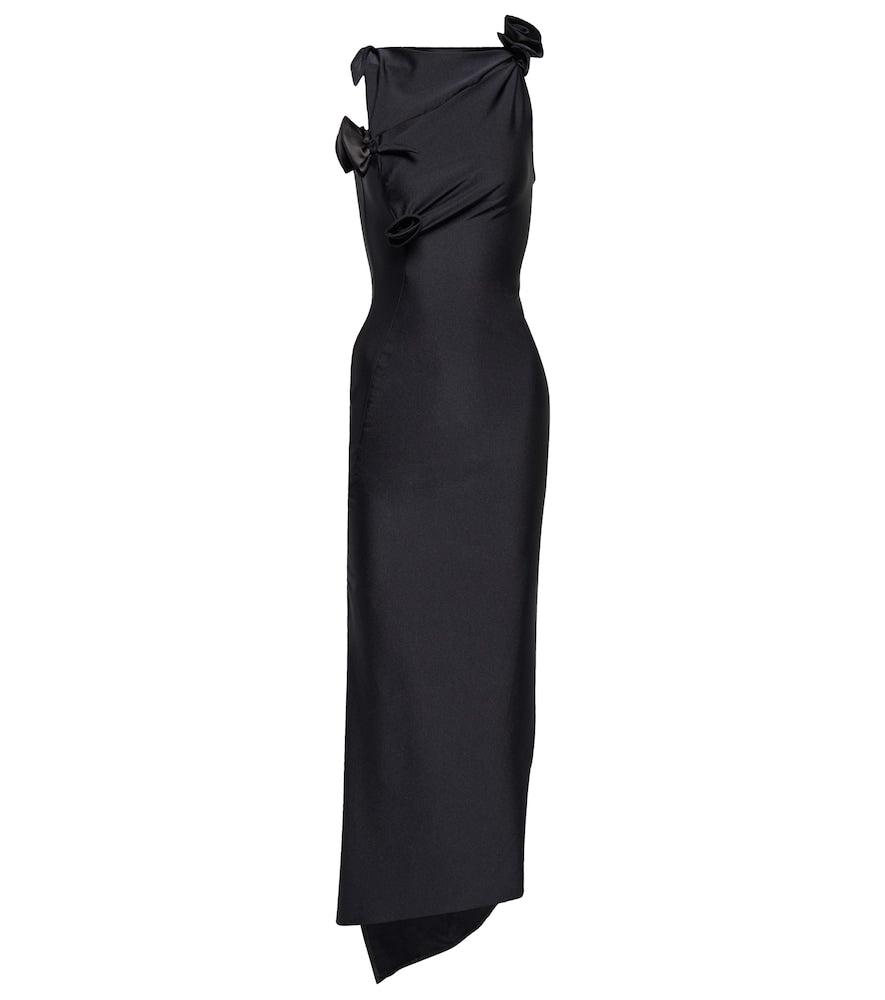 Coperni Asymmetrical flower-detail midi dress. Coperni 不对称花朵装饰中长连衣裙