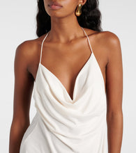 Coperni Boa feather-trimmed jersey minidress