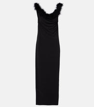 Coperni Boa feather-trimmed maxi dress. Coperni Boa 羽毛饰边长裙