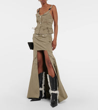 Coperni Bridge faux shearling-trimmed knee-high boots