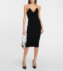 Coperni Bustier knit midi dress