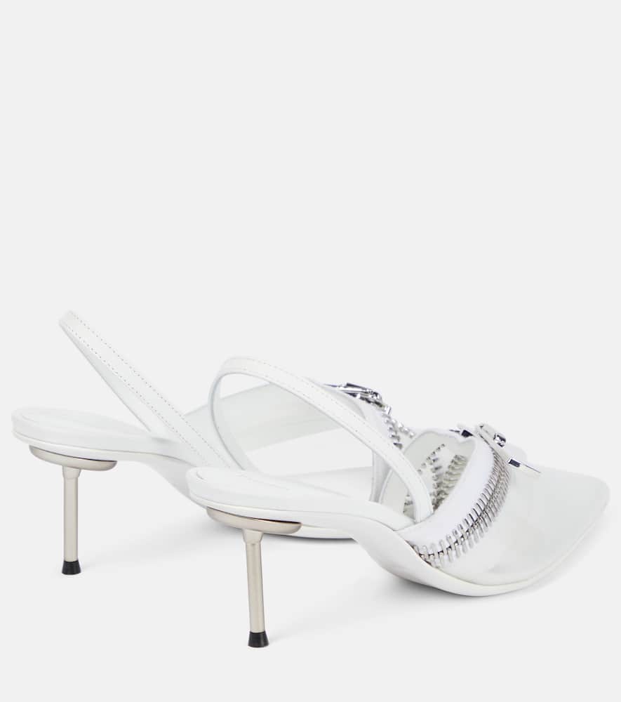 Coperni Clear Zip PVC slingback pumps