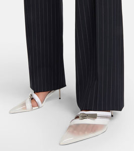 Coperni Clear Zip PVC slingback pumps