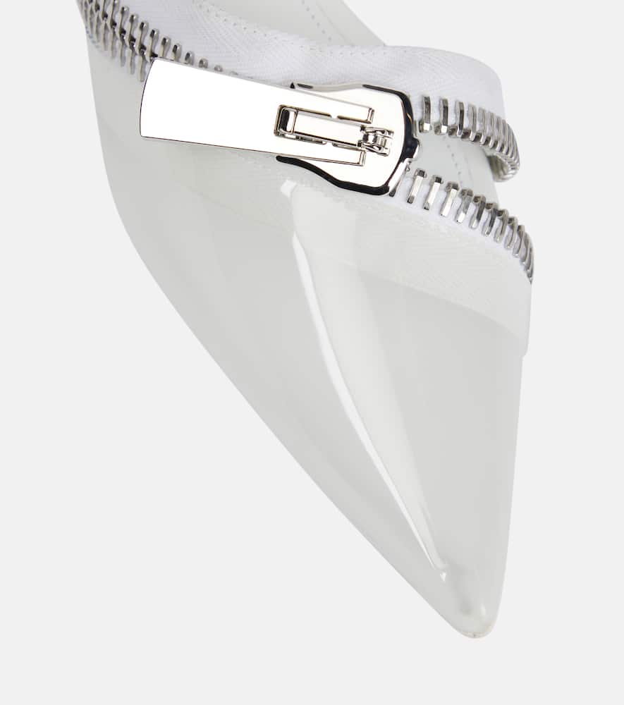 Coperni Clear Zip PVC slingback pumps