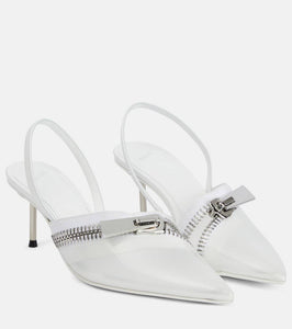 Coperni Clear Zip PVC slingback pumps