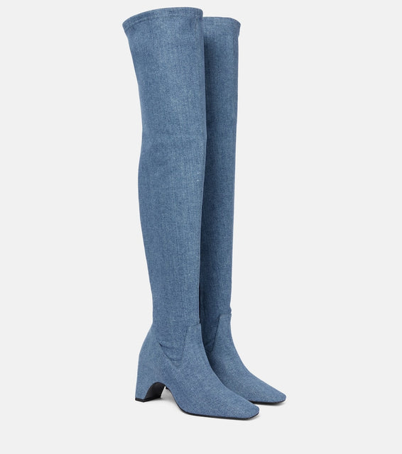 Coperni Denim over-the-knee boots